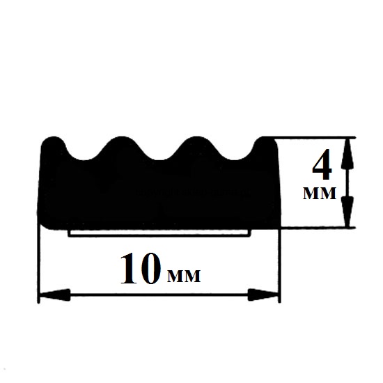  Уплотнитель из пористой резины 10х4мм