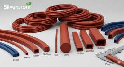 Асортимент фторсиліконових шнурів (FVMQ) різного січення та діаметру від Silverprom