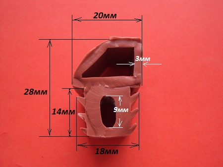 Уплотнитель силиконовый для хлебопечей 18х28мм