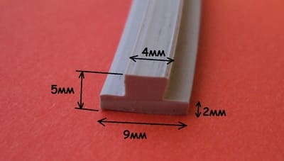 Резиновый т образный уплотнитель 5х9мм