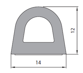 уплотнитель самоклейка D 14х12мм