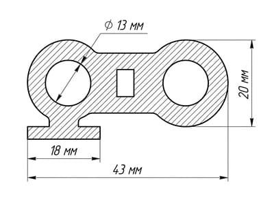 Схема Профіль силіконовий  для промислового обладнання