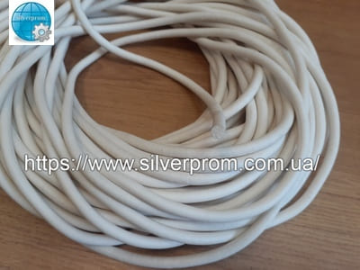 Профіль пористого силіконового шнура білого кольору круглого перерізу
