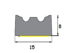 Уплотнитель самоклеющийся профиль Е 15х8мм
