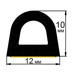 уплотнитель самоклеющийся D12х10