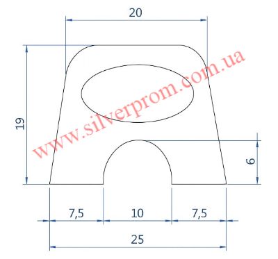 Термостойкий силиконовый уплотнитель Silverprom для дверей печей Термостойкий силиконовый уплотнитель Silverprom для дверей печей