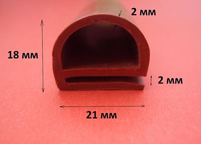 Уплотнитель термостойкий для печи Wiesheu Euromat 18х21мм 