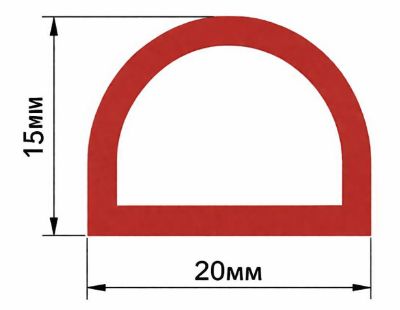 Термостійкий профіль 15х20 мм для електропечі Sveba Dahlen