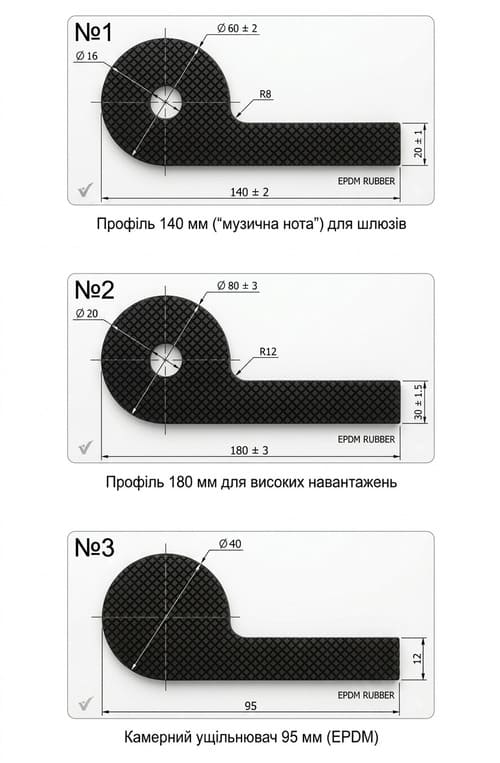 Ущільнювачі для гідроспоруд EPDM