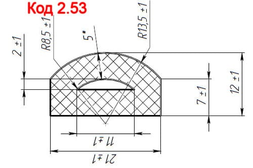 Ущільнювач гумовий EPDM для люків